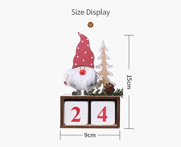 2 stk Jule Tre Pinecone Kalender Eldre Dekorasjoner Tre
