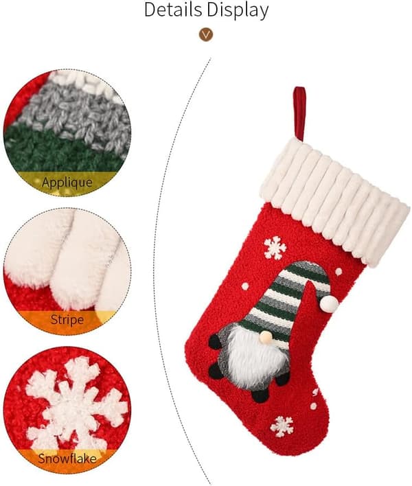 1 st röd julstrumpa gnom julstrumpor ansiktslös docka