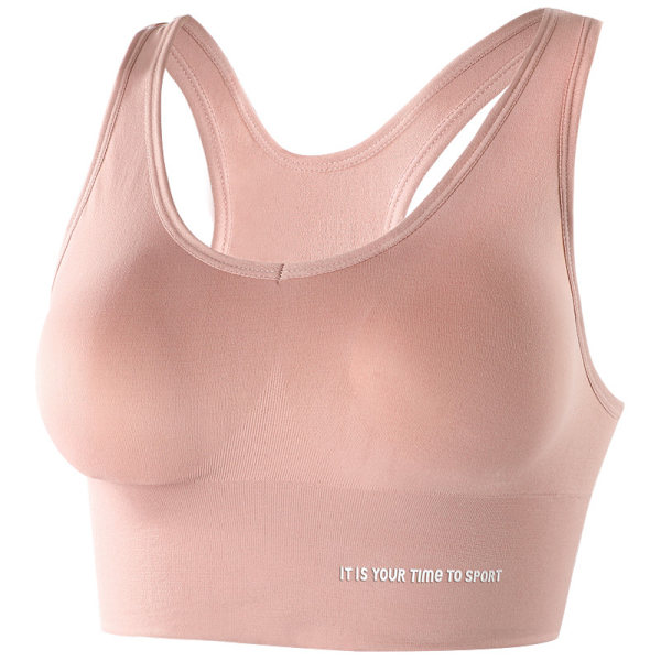 Kvinnors front blixtlås fitness sport underkläder - Rosa L