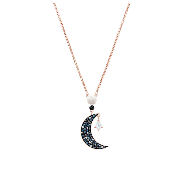 Symbolisk smyckeskollektion Halsband, blå kristaller, svart kristall