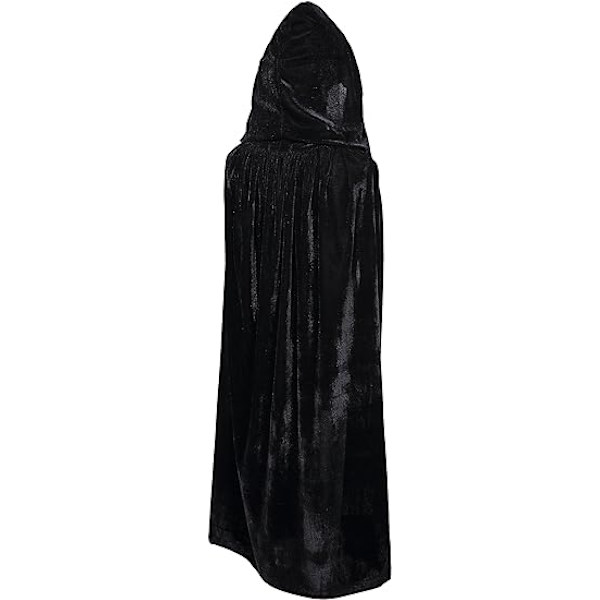 Børnekostume Kappe med Hat til Halloween Fest 3-18 År Sort