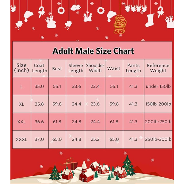 1 Joulupukki-asu XXL Miesten puku Joulupukki Co