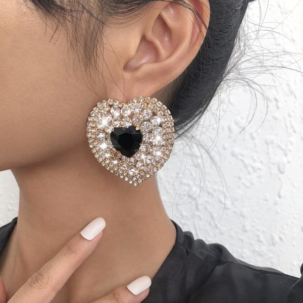 Rhinestone Hjärtörhängen Big Love Hjärtörhängen Rhinestone Dan