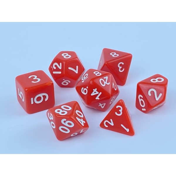 7 x 7 (49 kappaletta) monitahokas noppa 7 väriä roolipeli noppapeli