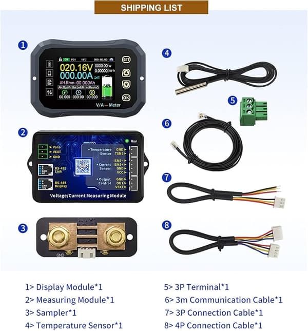 Batterimonitor Kapasitetsmåler Voltmeter, KG-F Batterimonitor 0