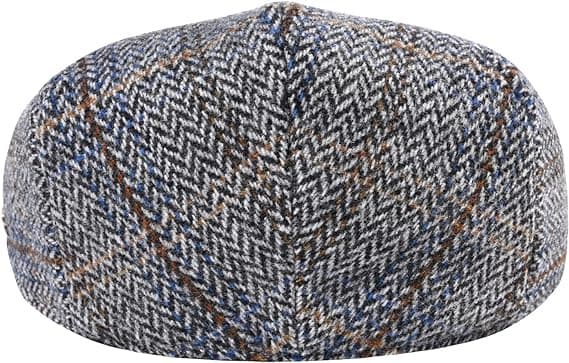 Herre Flat Herringbone Newsboy Hat Ull Blanding Herringbone Cap Co
