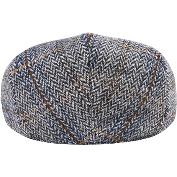 Herringbone Flat Cap i ullblandning för män