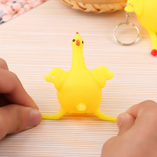 9cm morsomme Squishy-leker for kylling og egg stressavlastning, 5 stykker