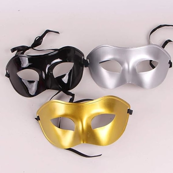 10 kappaletta Unisex Retro Masquerade Mask Venetsialainen Masquerade Mask black