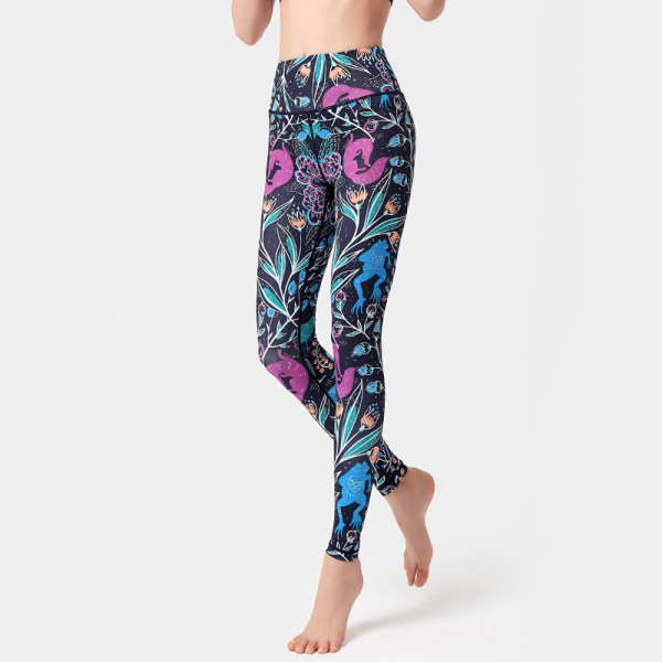 Højtaljede hofteløft yoga trænings fitness leggings - HK268 M