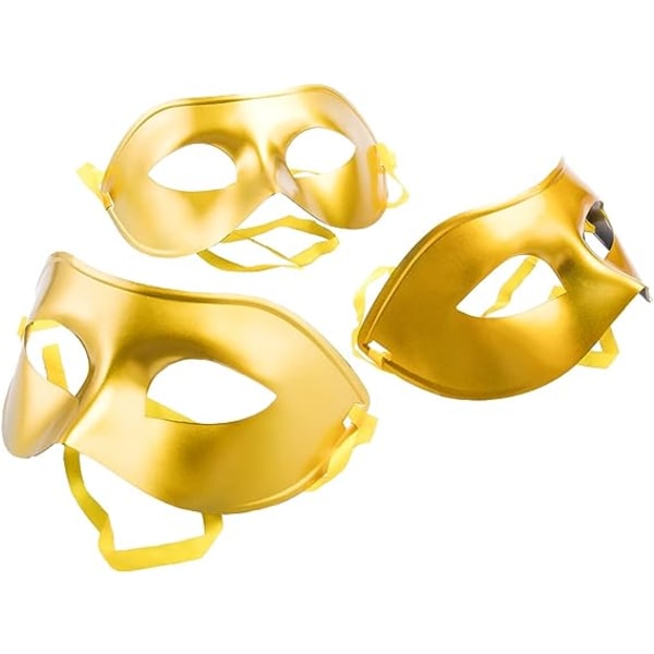 10-pack unisex retro maskeradmask venetiansk maskeradmask Gold