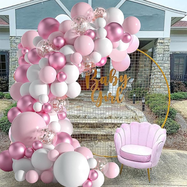 Teenage piger metallisk pink ballon sæt fest bryllup dekoration