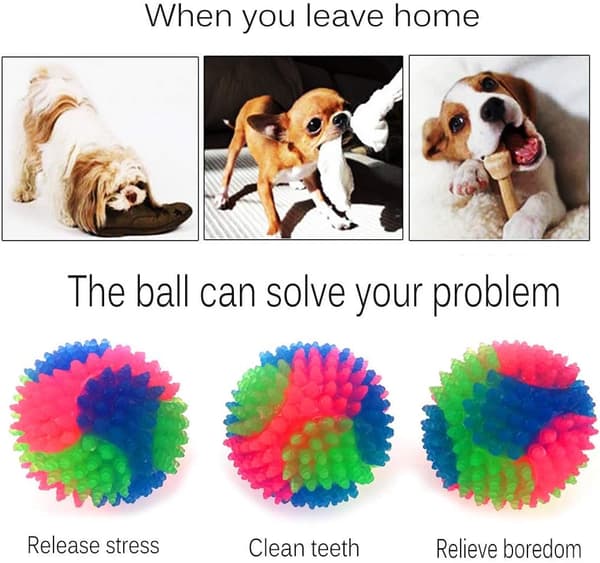 Lysende hundebolde blinkende elastiske bolde lyser i mørket Inter