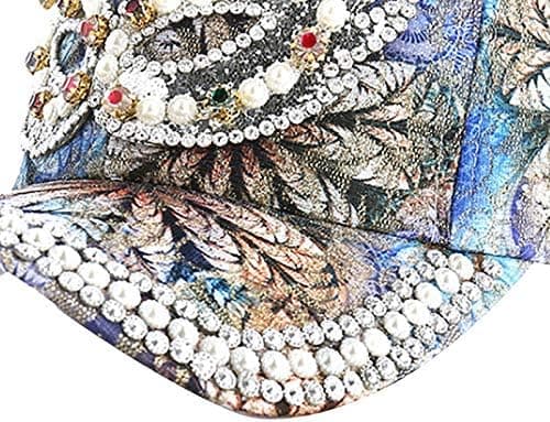 Kvinder Piger Bling Rhinestone Solhat Blonder Glitter Sekvens Baseba