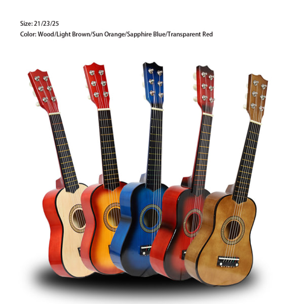 21-tums ukulele akustisk gitarr för barn-Gemstone Blue