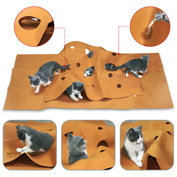 Katt träningsmatta katt borr och bitmatta filt katt agility träning