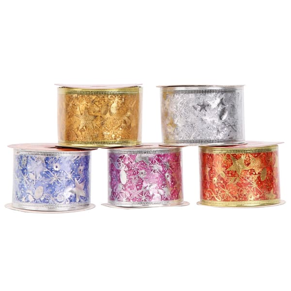 5 stämplade julband, DIY julgran