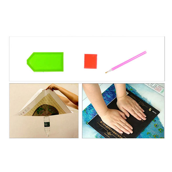 Joulu 5D timanttimaalaustarrat Lapset DIY pora mosaiikki