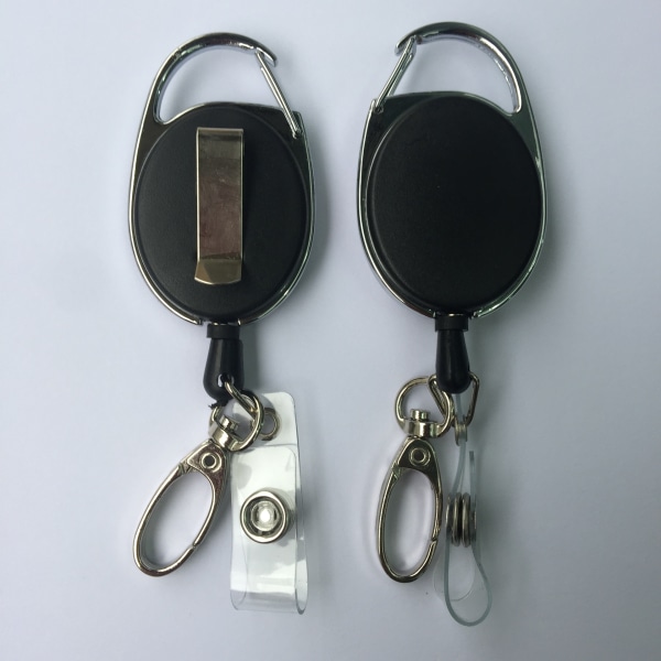 Tungt Retractable Badge Holder med Karabinhage Rulle Holder a