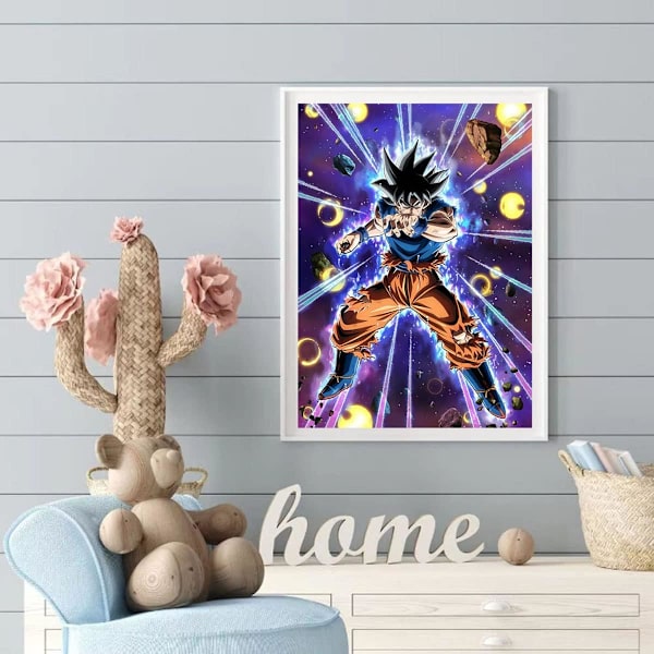 Diamantmaleri Japansk anime Dragon Ball Super Saiya, ful ci