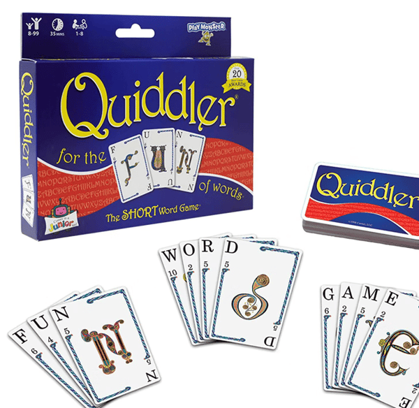 Quiddler brädspel kort engelsk magikerspel