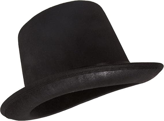 Luksus sort kænguru cylinderhat I kaminrør hat perfekt til, vampi