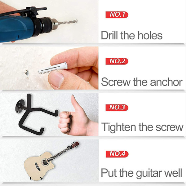 Gitarveggstativ Veggmontering
