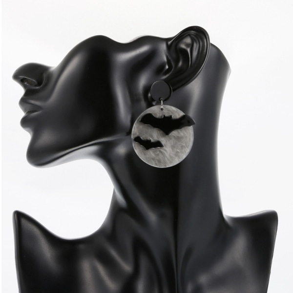 Halloween örhängen för kvinnor Bat Spider Skull Dangle Örhängen Bl