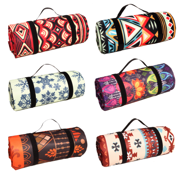 Pikniktepper, Boho Piknikmatte for Vanntette Foldbare, Sandsikre Overdimensjonerte Utendørsmatter, for Fester, Camping, Park, Reise, Gressgaver, Burgunder 150*200cm