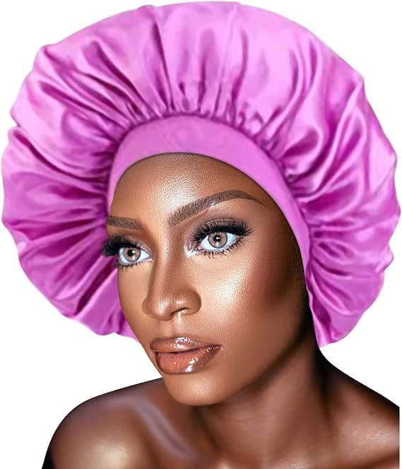 Satinforet Sleep Cap Silk Sensation Sleep Cap Hår Bonnet til W