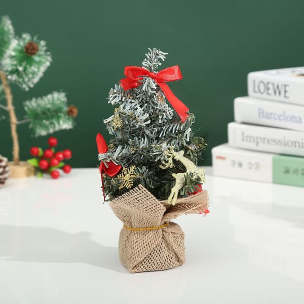 Tre mini juledekorasjoner juletre julehandel