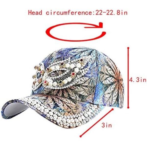 Kvinder Piger Bling Rhinestone Solhat Blonder Glitter Sekvens Baseba