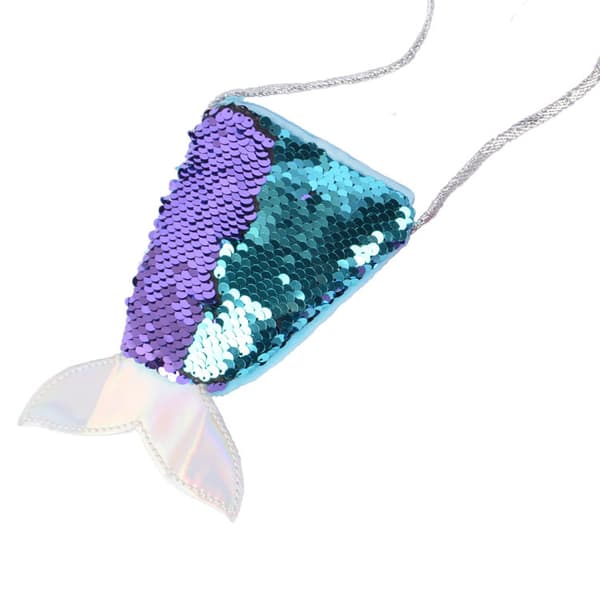 3 stk. Sequin-møntpung til små piger Mini Mermaid Tail Se
