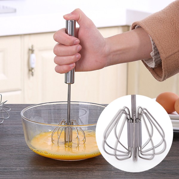 Egg Beaters, Multifunctional Semi-Automatic Hand-Held Stainless