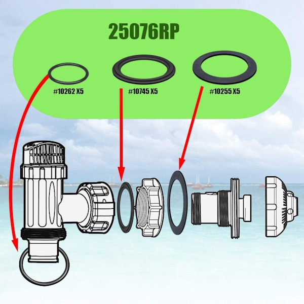 25076RP Filterpakningsett for Intex Celledeler Reservedeler Gaske