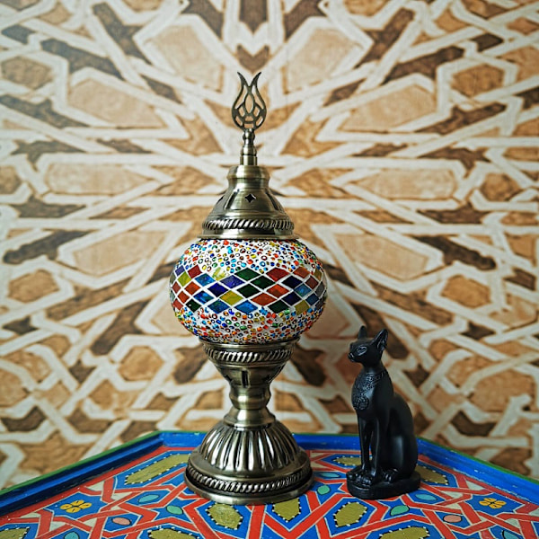 Turkiet Marocko Retro Romantisk Liten Bordlampa Sovrum Studie Café Restaurang Hotell Hemvist Dekorativ Lampa (Citron Gul)