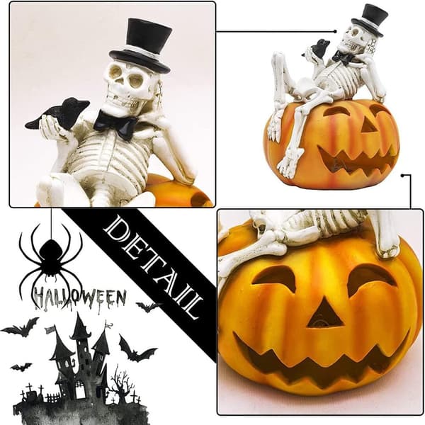 Halloween græskar lanterne skelet græskar lampe farve græskar La