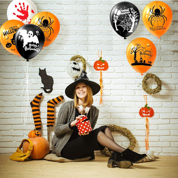 Halloween Dekorationer Latex Balloner 100