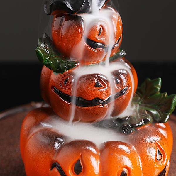 Ny Kreativ Græskar Tilbageflow Røgelse Brænder Halloween Vandfald