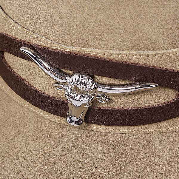 1 PU Western Cowboy Hat, Vintage Læder Cappello Classics Dad C