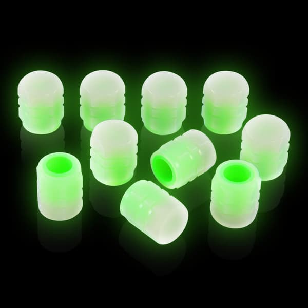 36 stk. Fluorescerende ventilkapper til bil, universelle fluorescerende ventilkapper til bil