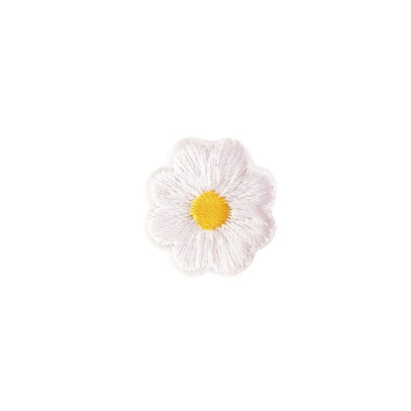 12 stk. broderede stof patches stryge-på sy-på patch blomst P