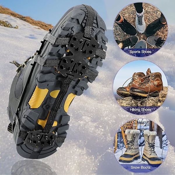 Crampons för vandringsskor, vandringsspikar för män och kvinnor halkfria