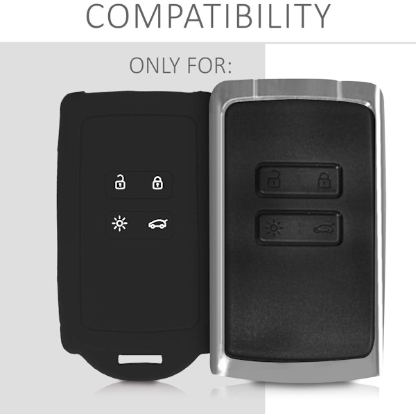 Bilnøgletilbehør Kompatibel med Renault Smart Key 4 Knapper - S