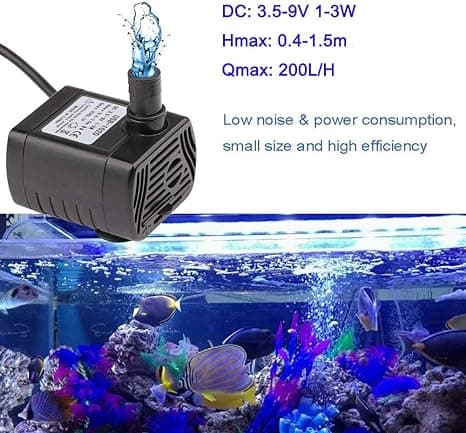 3,5-9V USB Mini nedsänkbar vattenpump ersättningspump för aqua