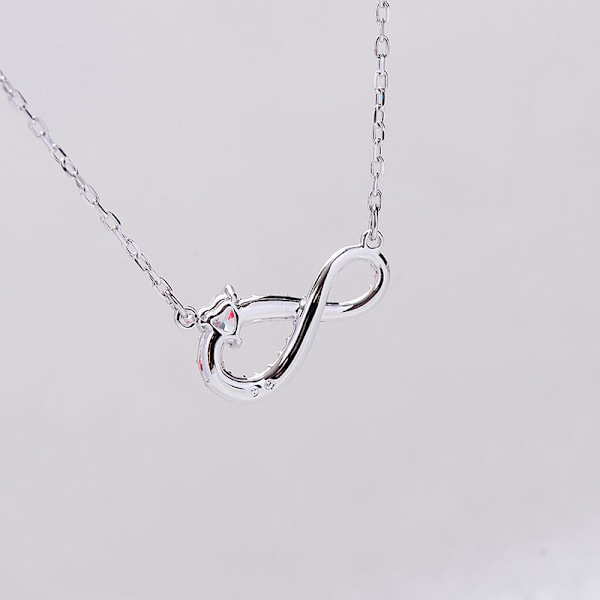 Kristallsmyckeskollektioner Infinity Halsband, Rodium och Ros
