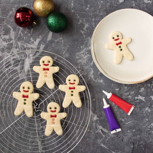 4 stk. Plast Pepperkake Mann Cookie Mill Hvit Baking Tool DIY C