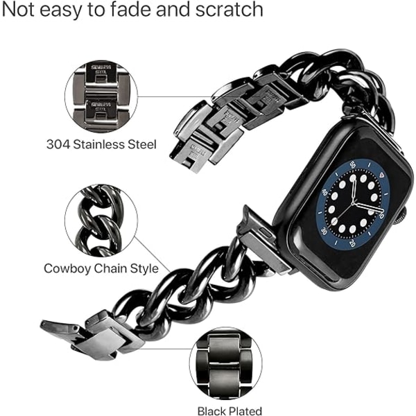 Kompatibelt Apple Watch-armbånd, Cowboy Chain Apple Watch-armbånd, Stai