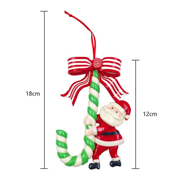 Julhänge Candy Bow Cane Snowman Hängande Prydnad Christ