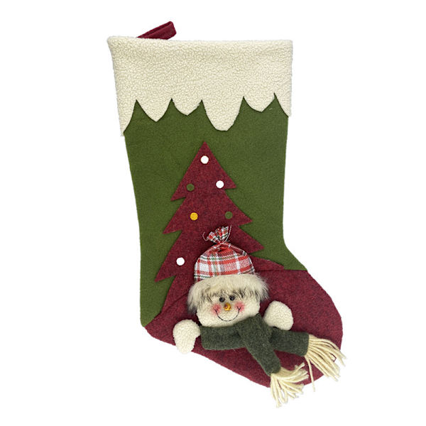 3 st julstrumpor påse jultomten snögubbe älg presentpåse Ch